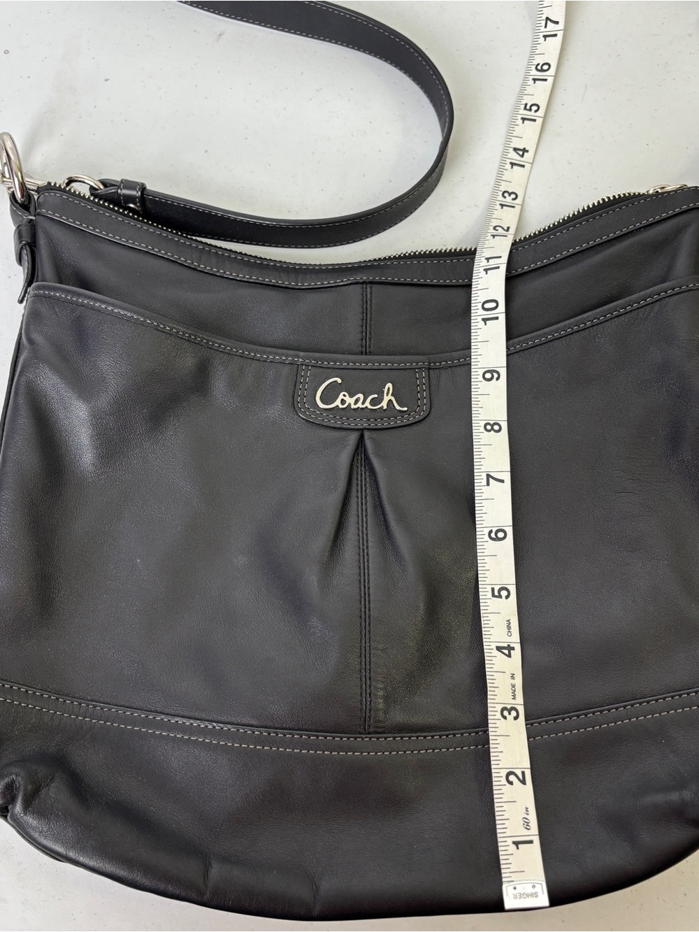 Coach Black Park Leather Duffle Purse - Picture 4 of 5